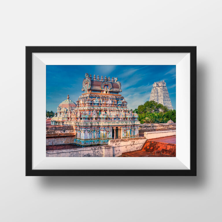 Tirage Photo Couleur – Inde - Tamil Nadu Temple Carnet de Voyage graphique Décoration Murale Affiche Poster