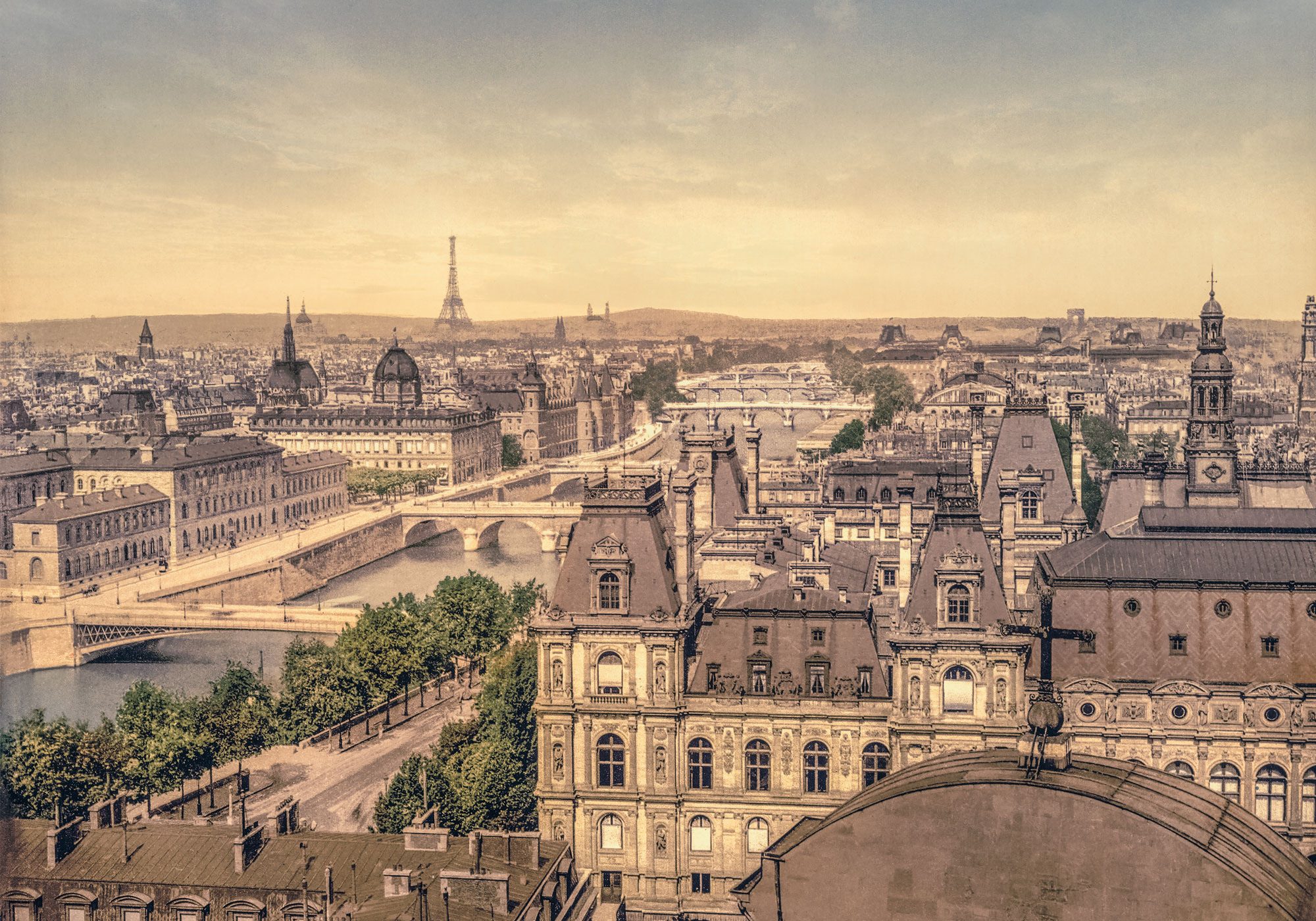 Photo Ancienne Paris Vue Panoramique