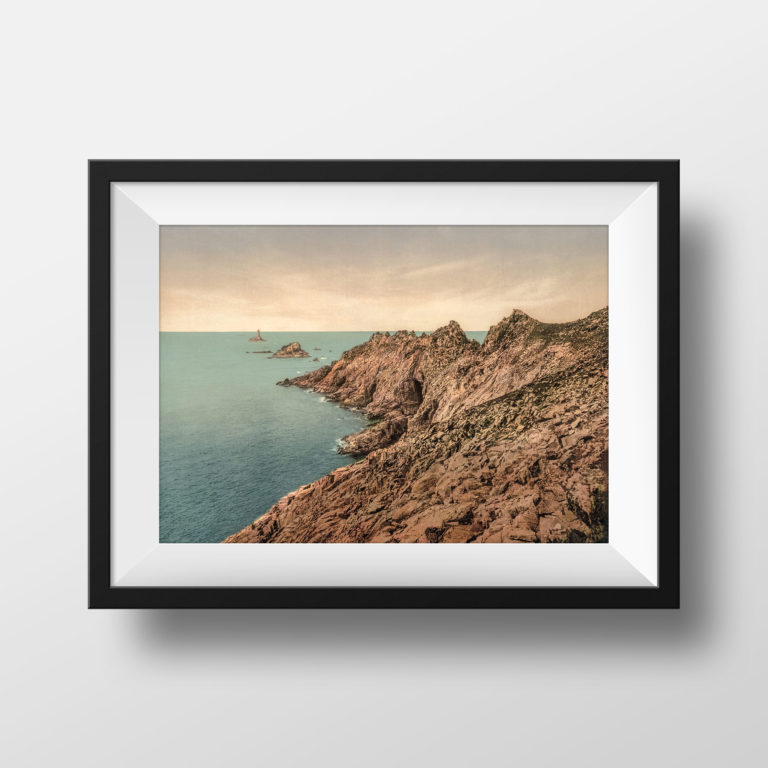 Photo Ancienne Pointe du Raz Bretagne - Poster Vintage Affiche Photographie Rétro Finistère Souvenir Décoration Murale France