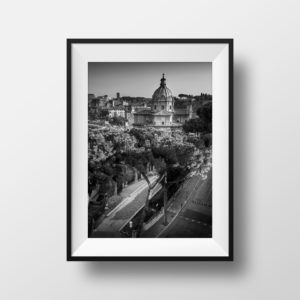 Photo Rome Vue Generale colisée noir et blanc