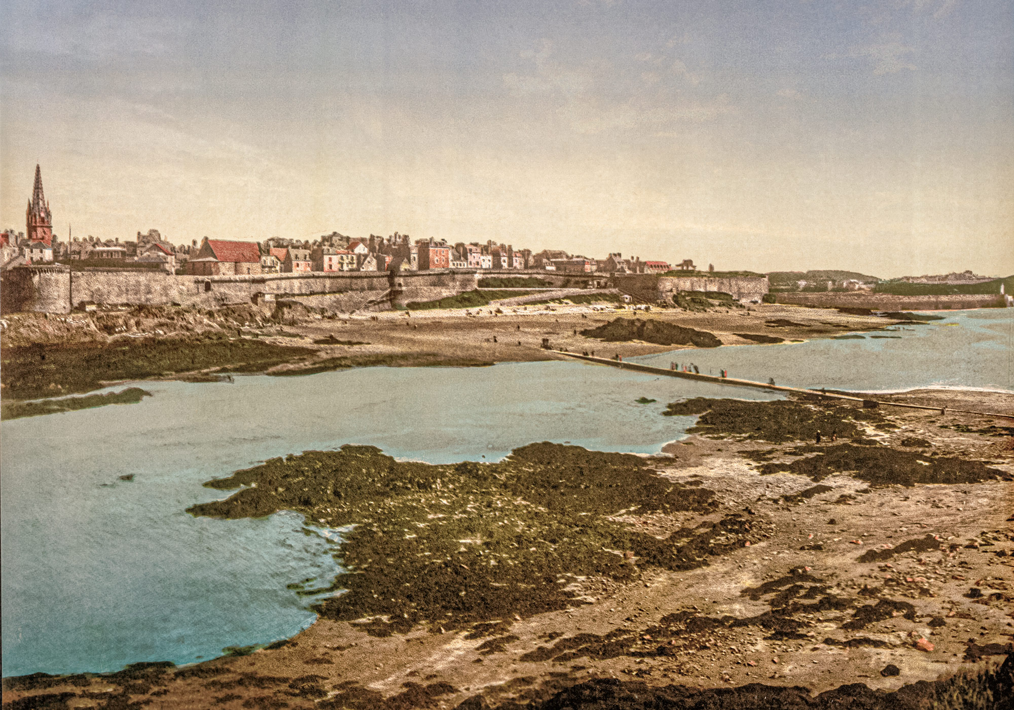 Photo ancienne Saint-Malo Les remparts