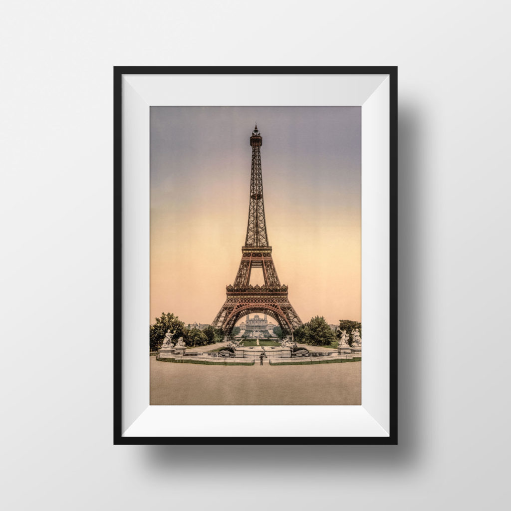 Photo ancienne Tour Eiffel 1900