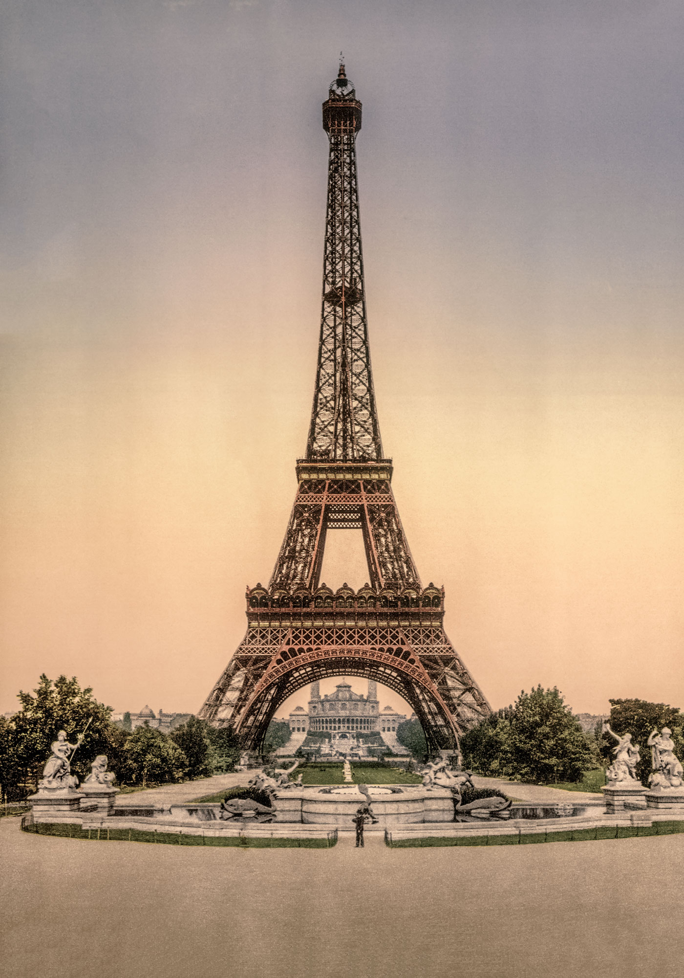 Photo ancienne Tour Eiffel 1900