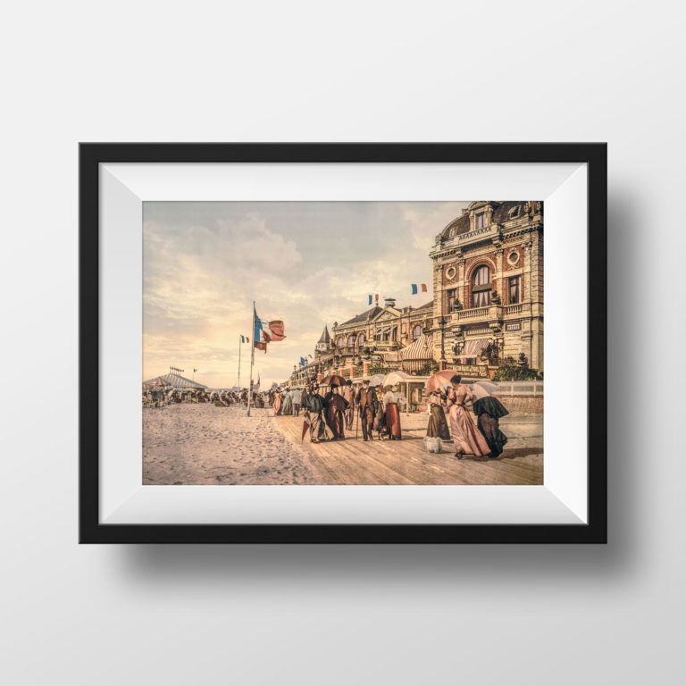 Photo Ancienne Trouville les planches en 1900