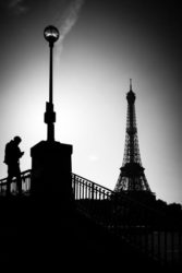 Tirage Photo Paris Tour Eiffel Silhouette