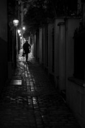 Tirage Photo Paris Ménilmontant Noir et Blanc Passage