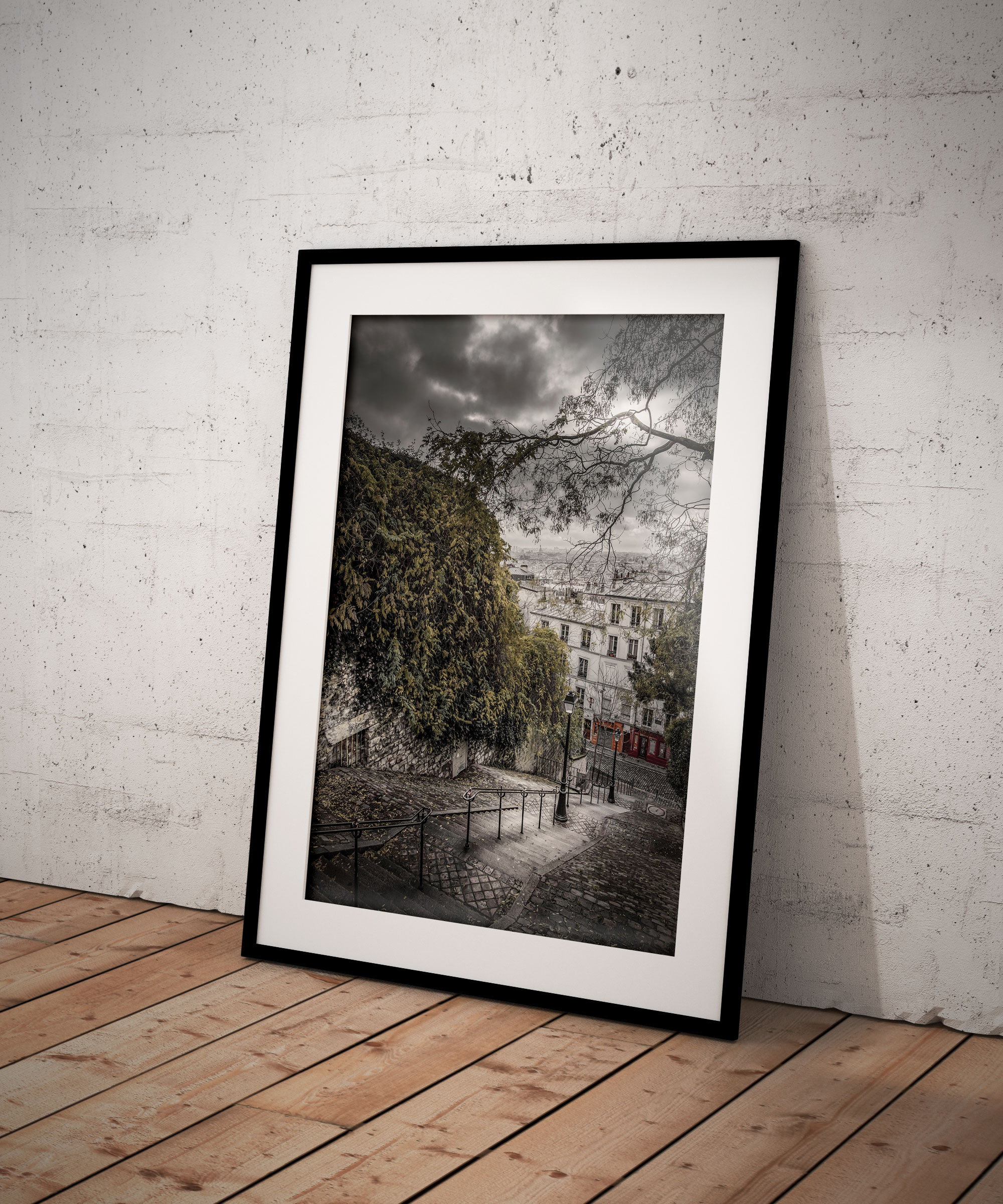 Photo Paris Montmartre Escaliers Rue Du Calvaire