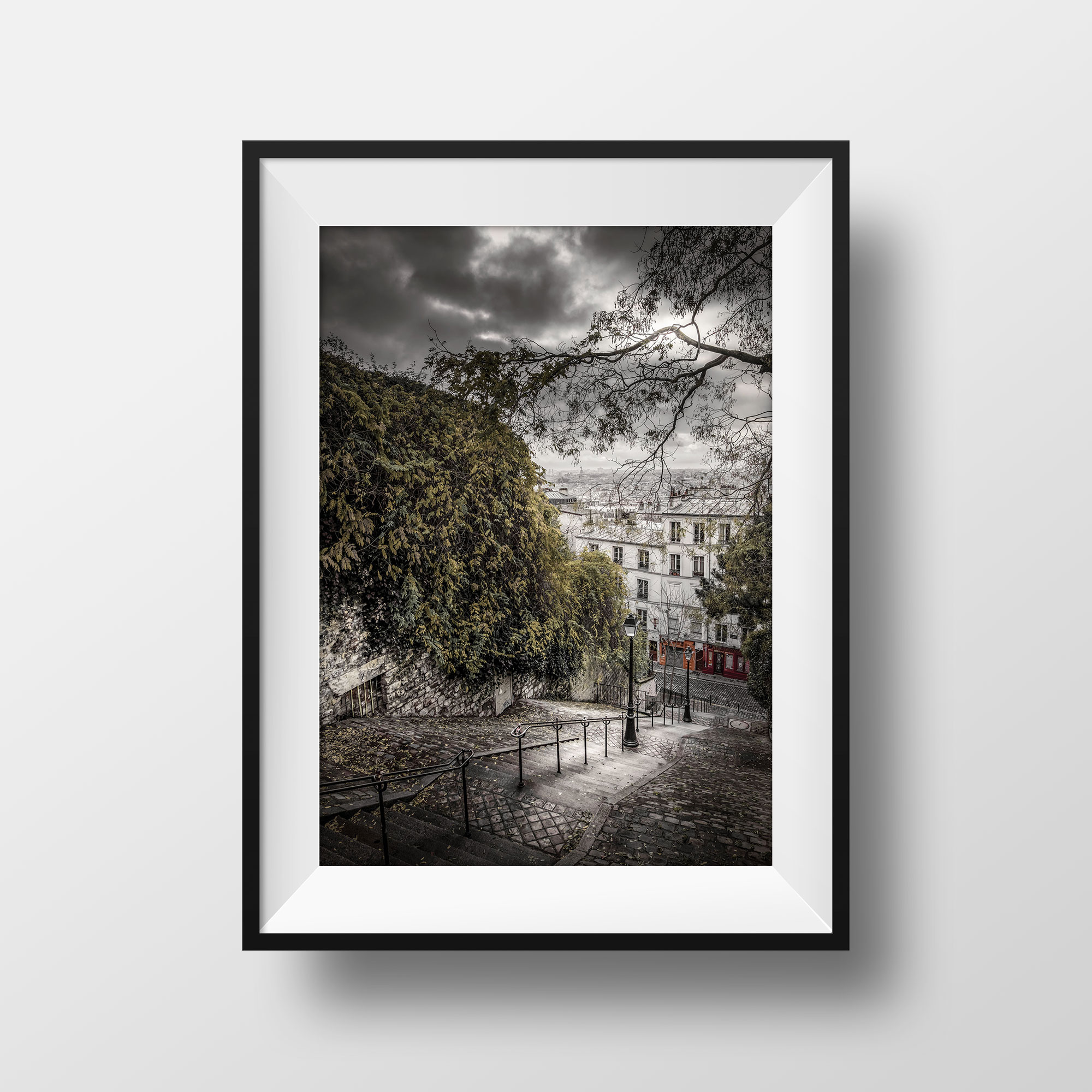 Photo Paris Montmartre Escaliers Rue Du Calvaire