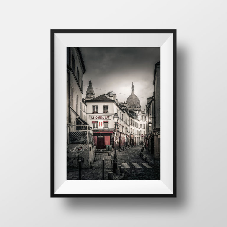 Tirage Photo Paris Couleur – Scène de rue Décoration Poster Affiche Souvenir – Paris