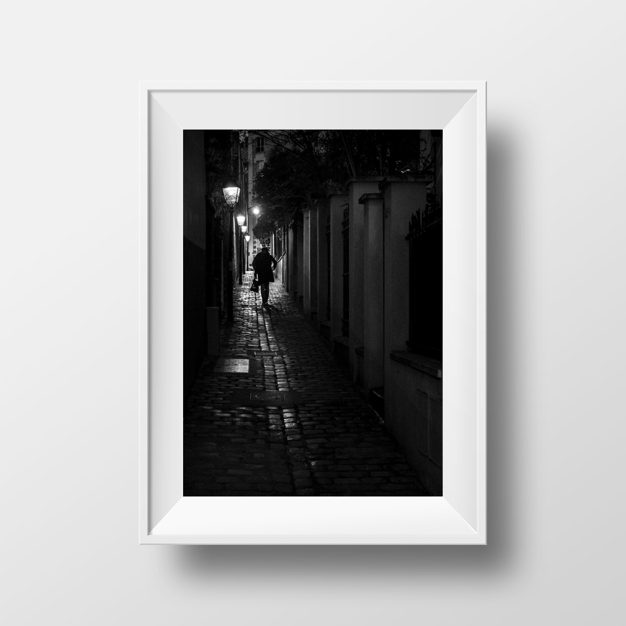 Tirage Photo Paris Ménilmontant Noir et Blanc Passage
