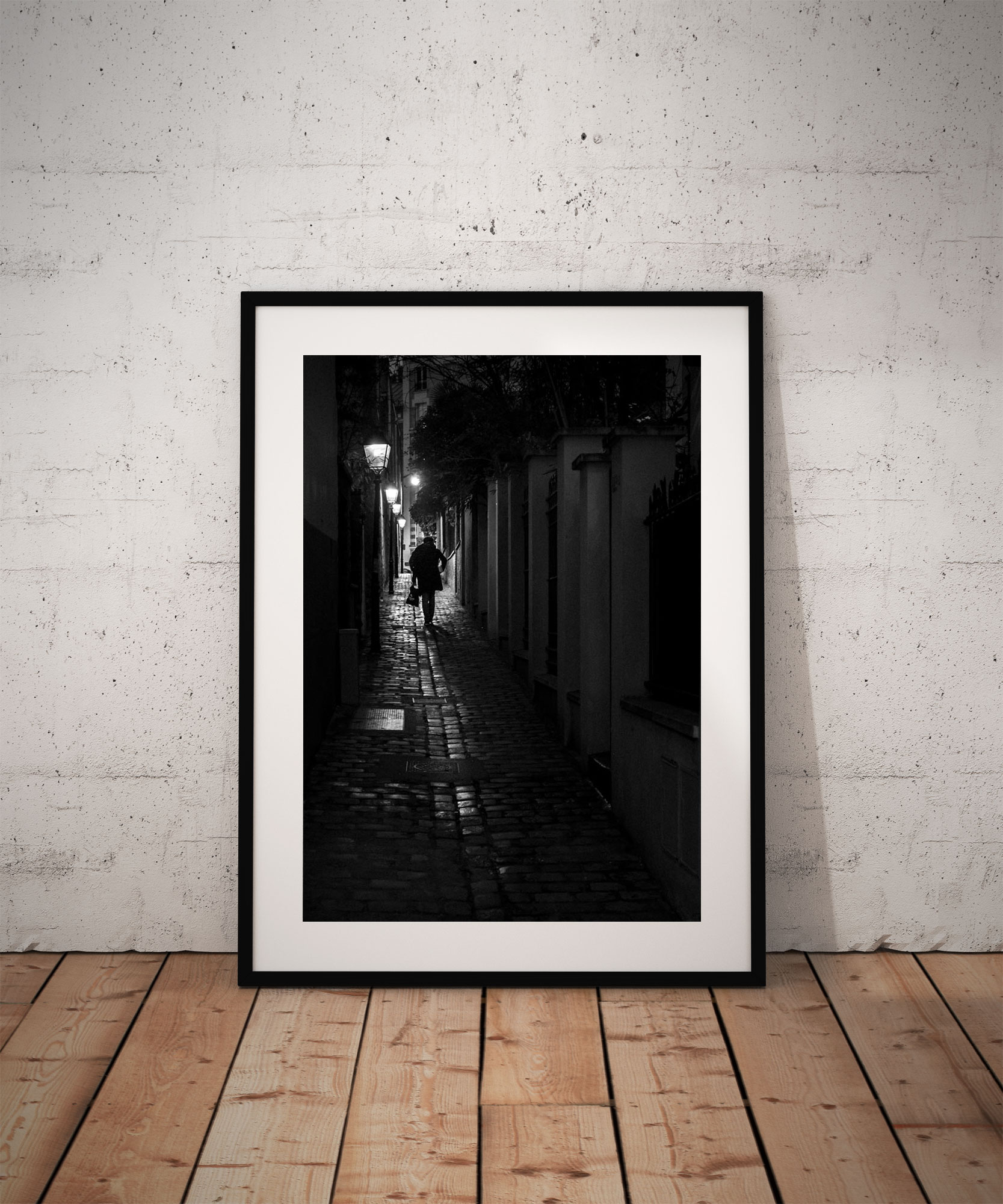 Tirage Photo Paris Ménilmontant Noir et Blanc Passage
