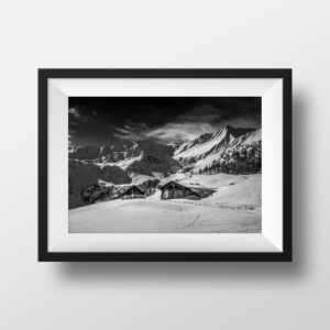 Tirage Photo Noir et Blanc Montagnes Alpes