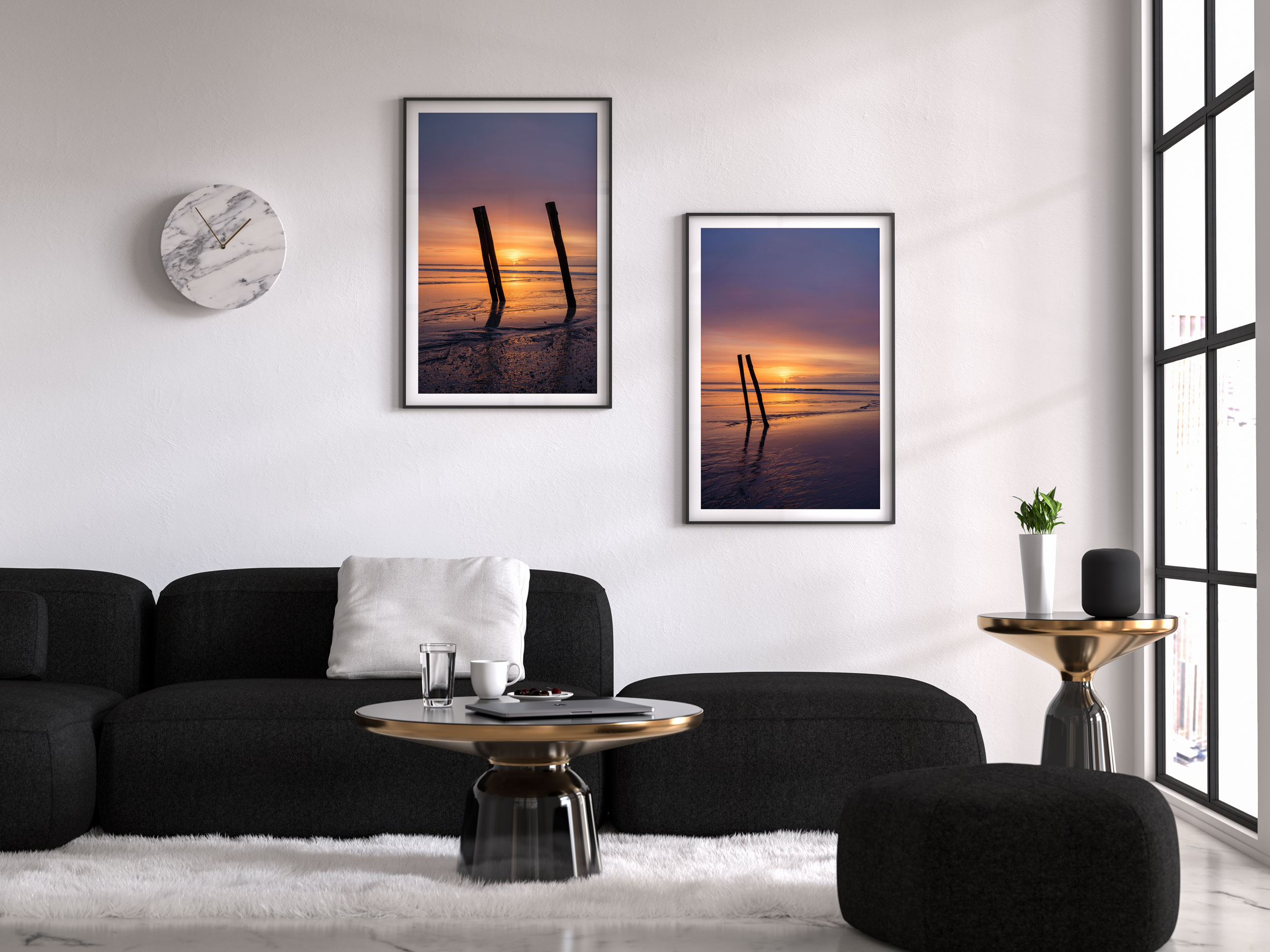 Tirage Photo Plage Paysage Bretagne - Digue Bois Kerambigorn Lever de soleil
