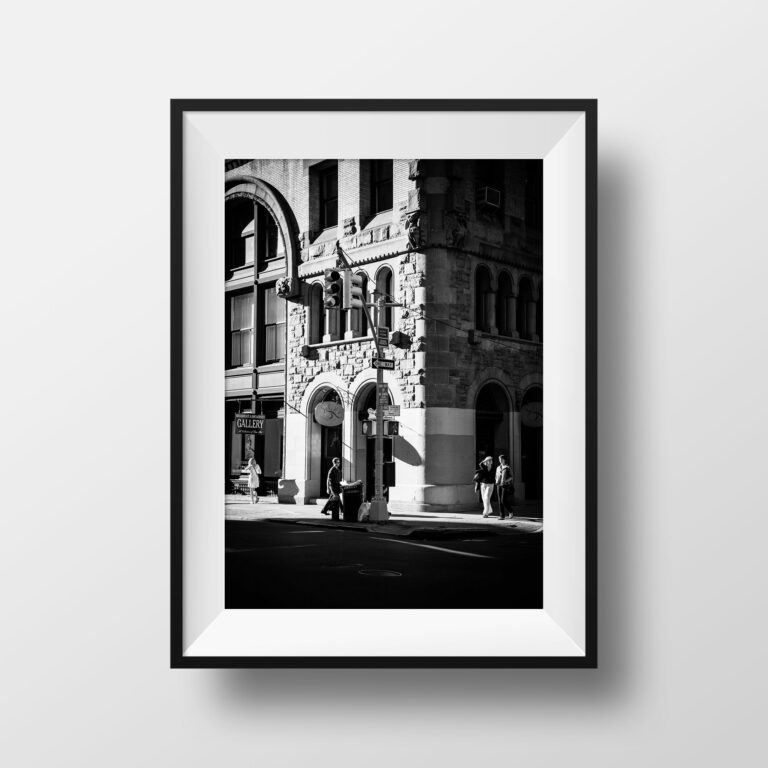 Tirage Photo Noir et Blanc New-York –  Soho Photographie Scène de Rue Poster Image Affiche Décoration Murale