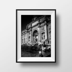 Photo Noir et Blanc Rome Fontaine Trevi