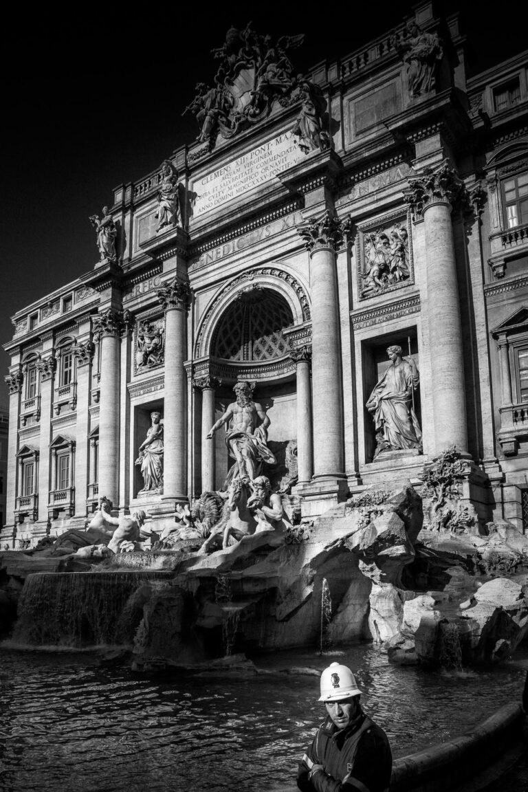 Photo Noir et Blanc Rome Fontaine Trevi