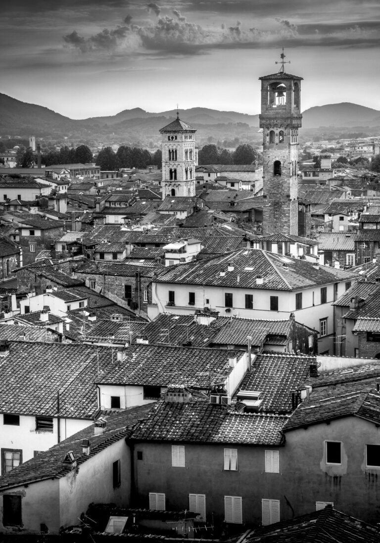 Tirage Photo Noir et Blanc Toscane Lucca Lucques