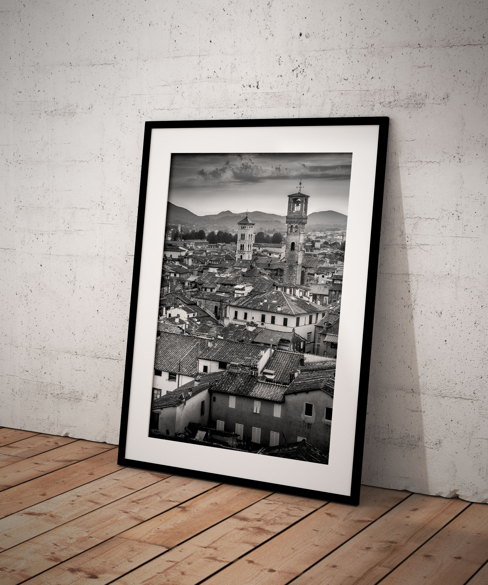 Tirage Photo Noir et Blanc Toscane Lucca Lucques