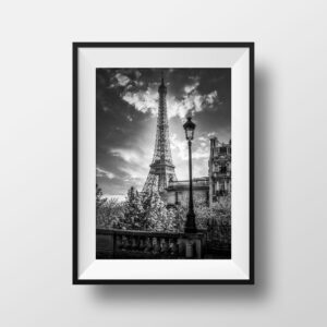 Tirage Photo Tour Eiffel Paris Noir et Blanc