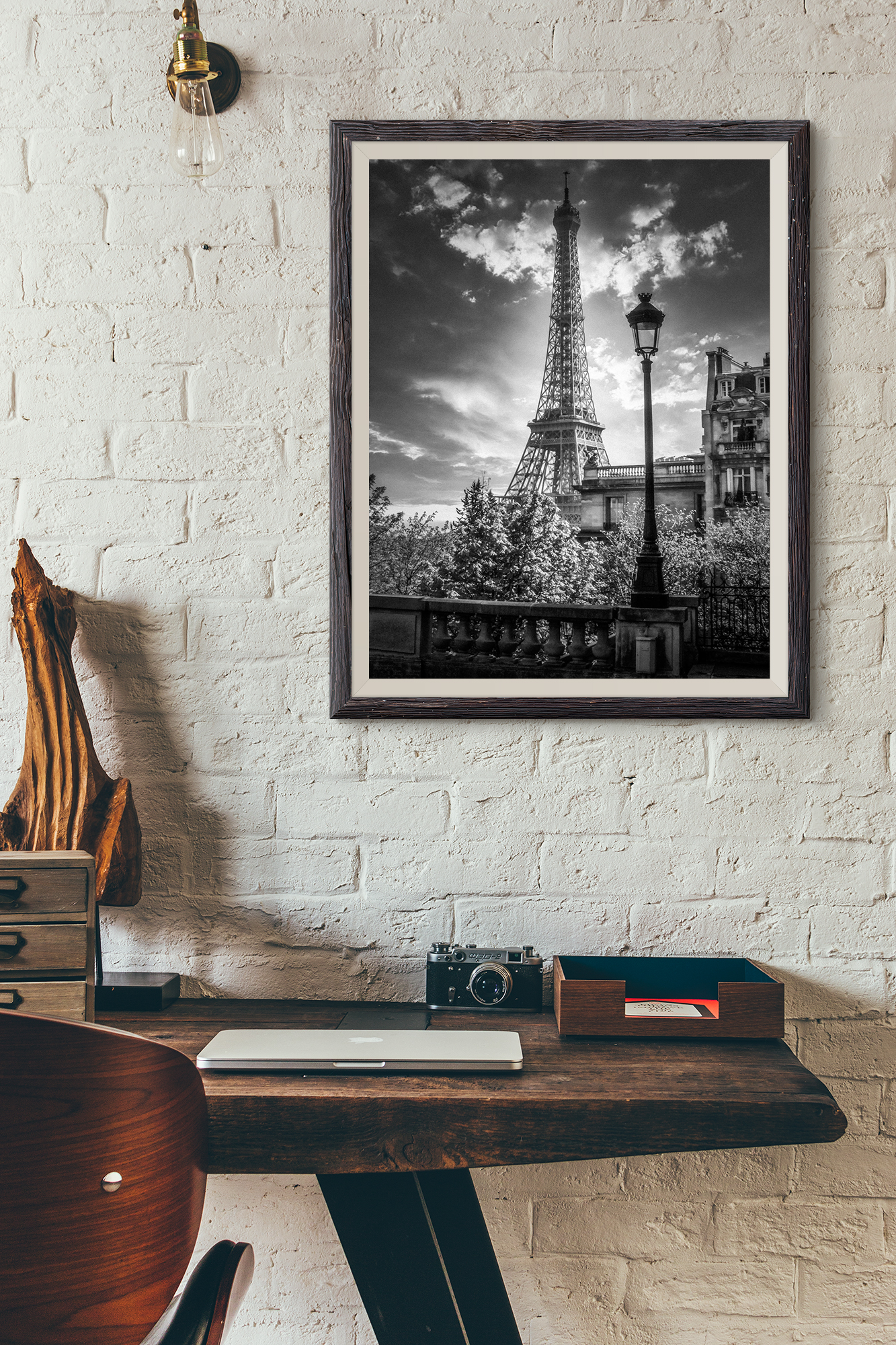 Tirage Photo Tour Eiffel Paris Noir et Blanc
