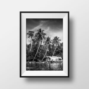 Photo Kerala Backwaters Noir et Blanc
