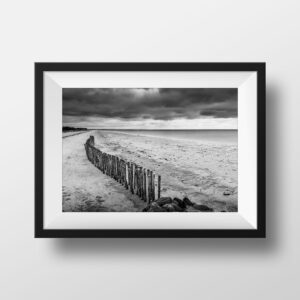 Bretagne Plage Digue Bois Photo