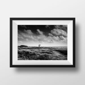 Photo Noir et Blanc Belle Ile en Mer Bretagne - Port Coton Océan Bord de Mer Image Photographie Paysage Affiche Poster Décoration