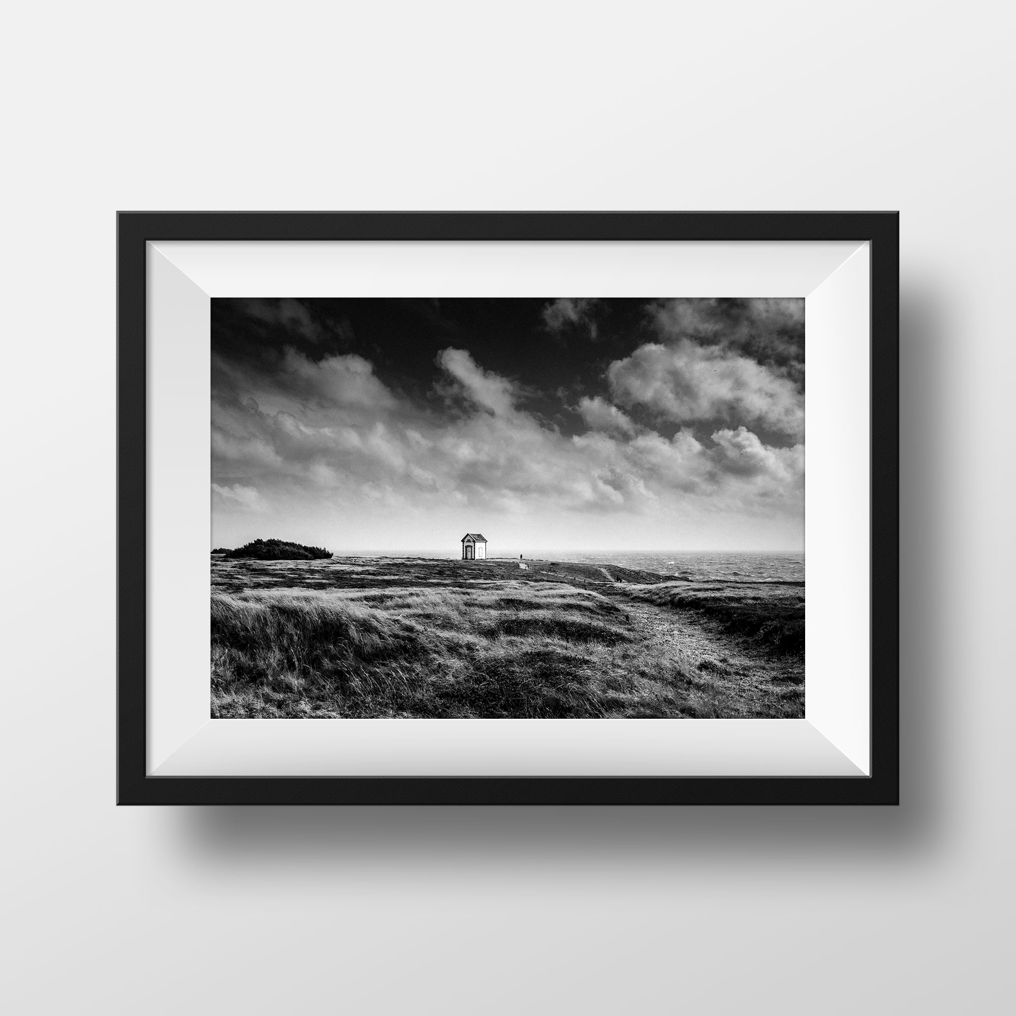 Photo Noir et Blanc Belle Ile en Mer Bretagne - Port Coton Océan Bord de Mer Image Photographie Paysage Affiche Poster Décoration
