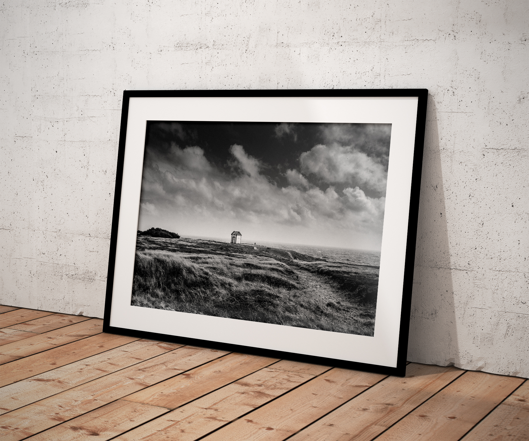 Photo Noir et Blanc Belle Ile en Mer Bretagne - Port Coton Océan Bord de Mer Image Photographie Paysage Affiche Poster Décoration