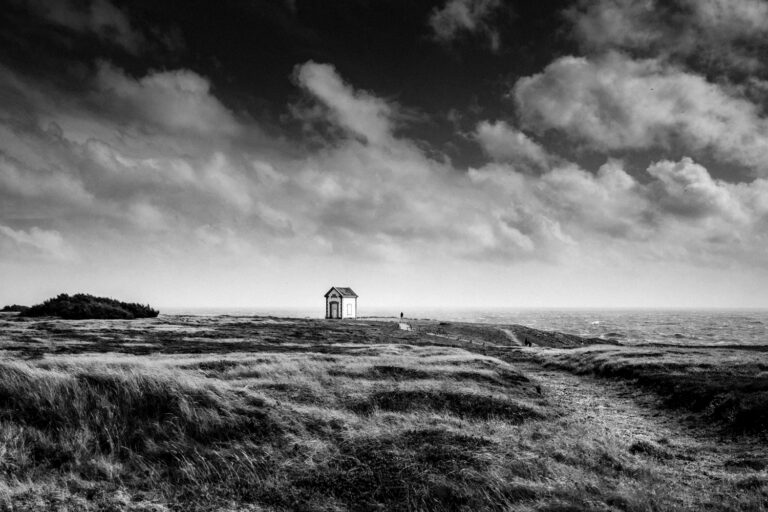 Photo Noir et Blanc Belle Ile en Mer Bretagne - Port Coton Océan Bord de Mer Image Photographie Paysage Affiche Poster Décoration