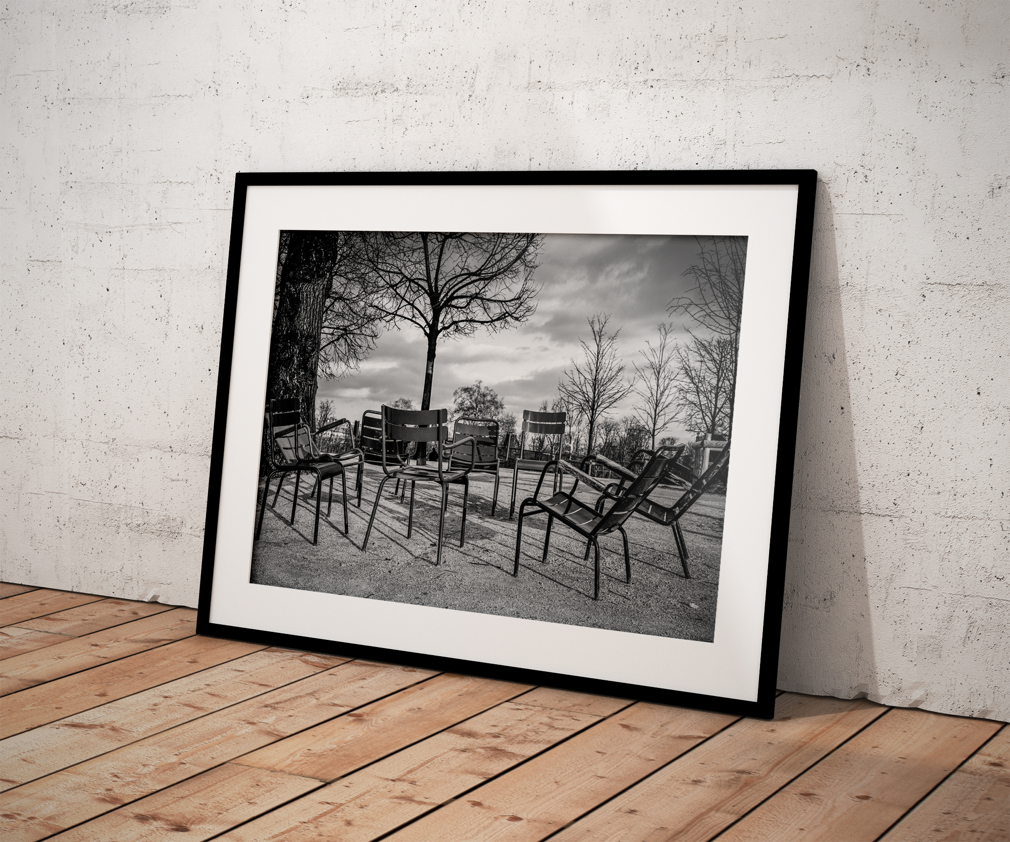 Paris Noir et Blanc – Chaises Jardin des Tuileries
