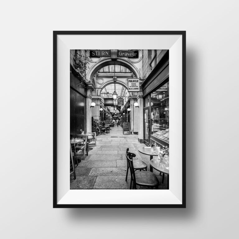 Tirage Photo de Paris en noir et blanc – Passage des Panoramas