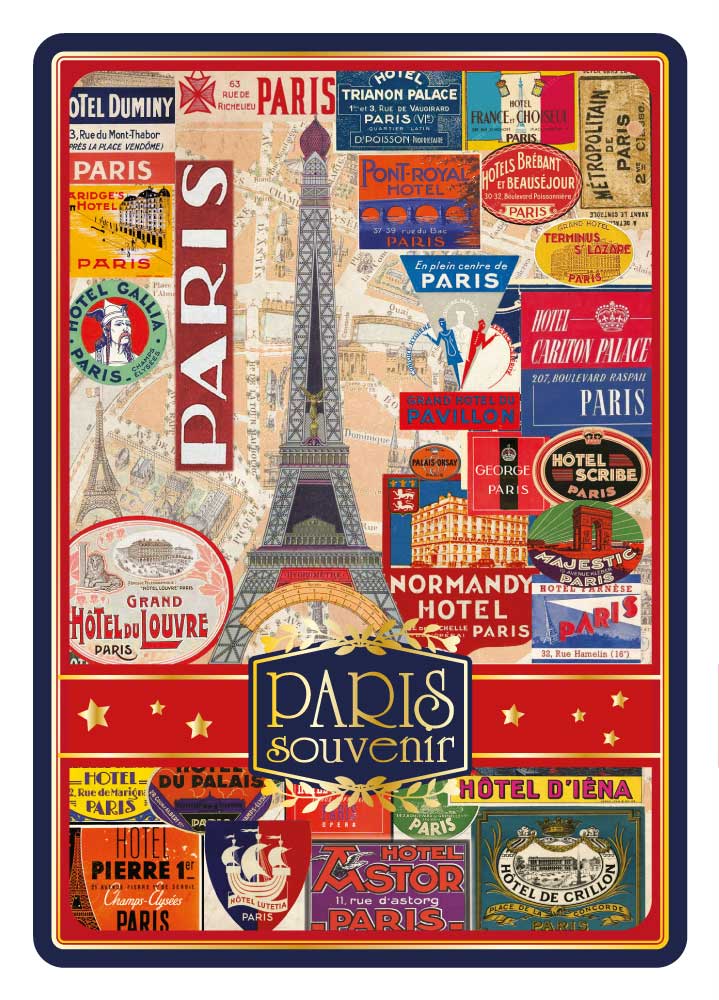 Carte Postale Paris Souvenir - Paris Collage Hôtel CPD O35