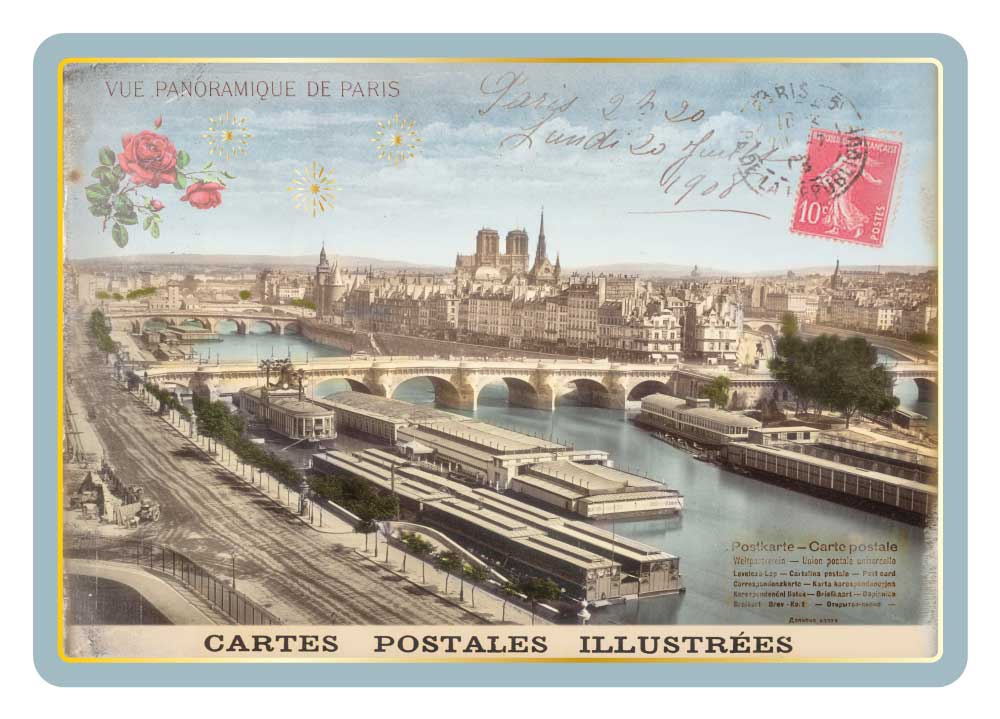 Carte Postale Paris Souvenir - Paris Vue Panoramique CPD O39