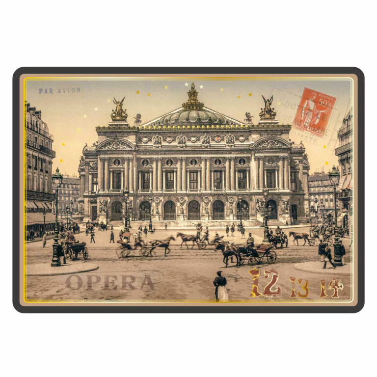 Carte Postale Paris Opéra Garnier - dorure chaud