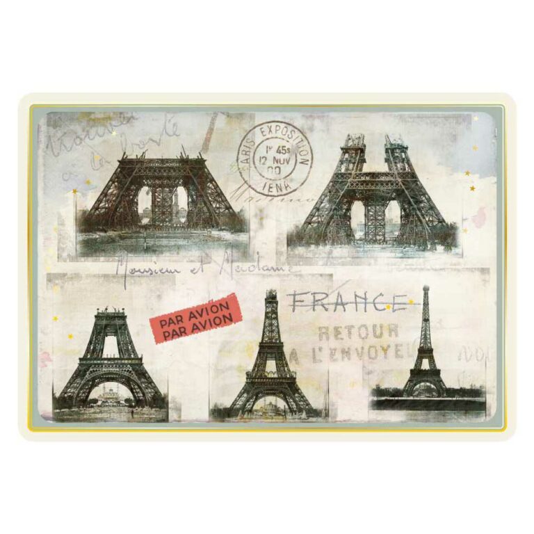 Carte Postale Construction de la Tour Eiffel