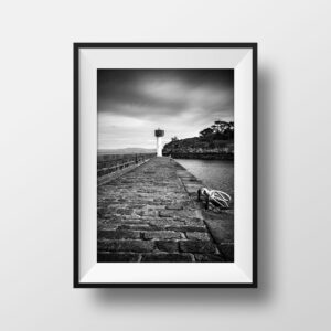 Photo Bretagne Tréboul Douarnenez – Digue du birou Image Noir et Blanc