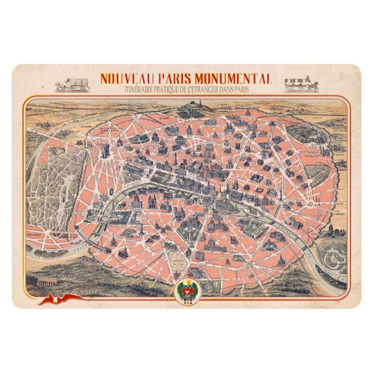 Carte Postale Paris Souvenir - Paris Plan Monumental