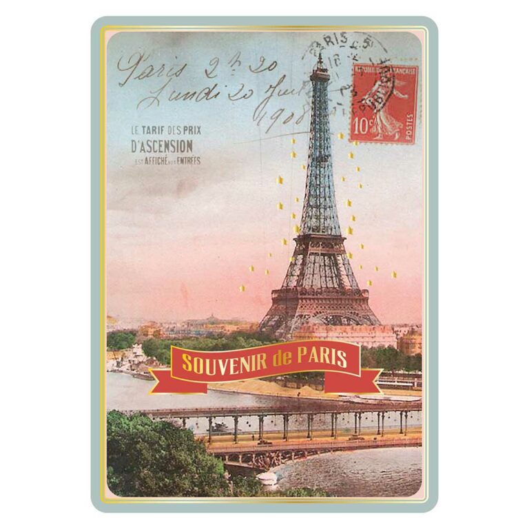 Carte Postale Paris Souvenir - Paris La Tour Eiffel Pont de Bir-Hakeim