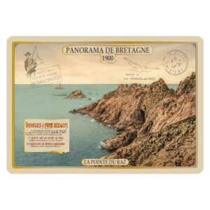 Cartes Postales Bretagne Dorure à Chaud - Panorama de la Pointe du Raz (1900)