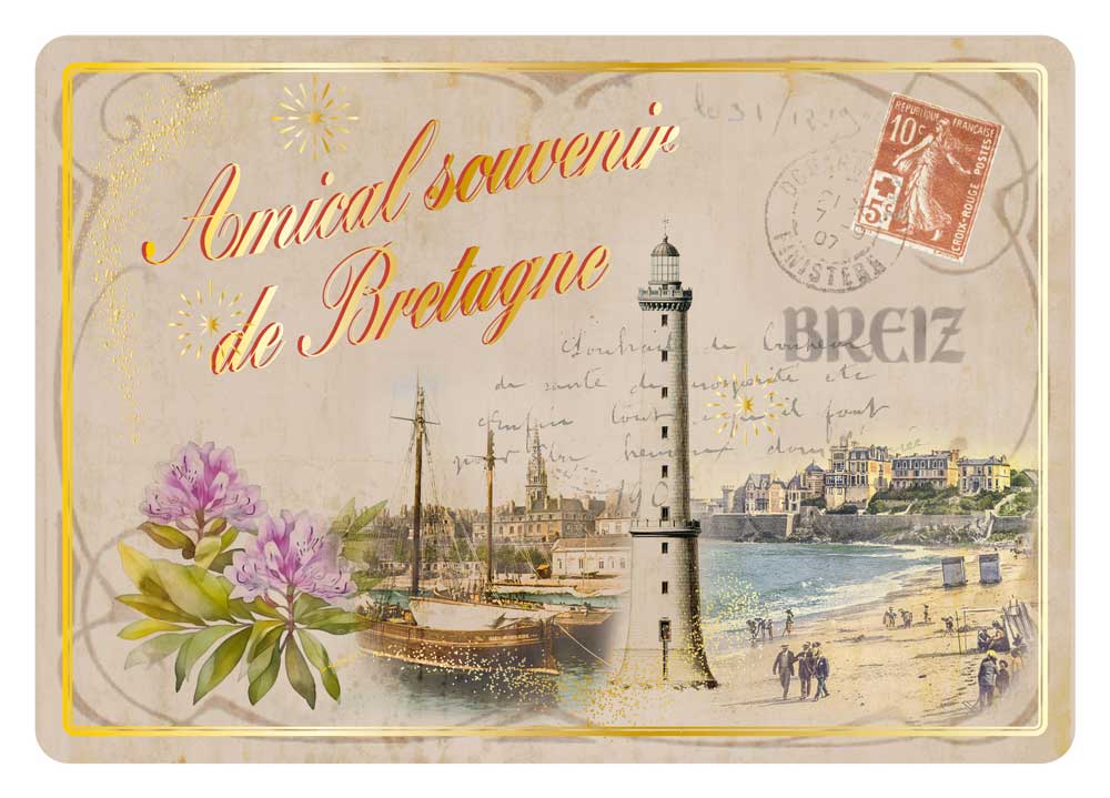 Cartes Postales Bretagne Souvenir - Amical Souvenir de Bretagne CBD 032