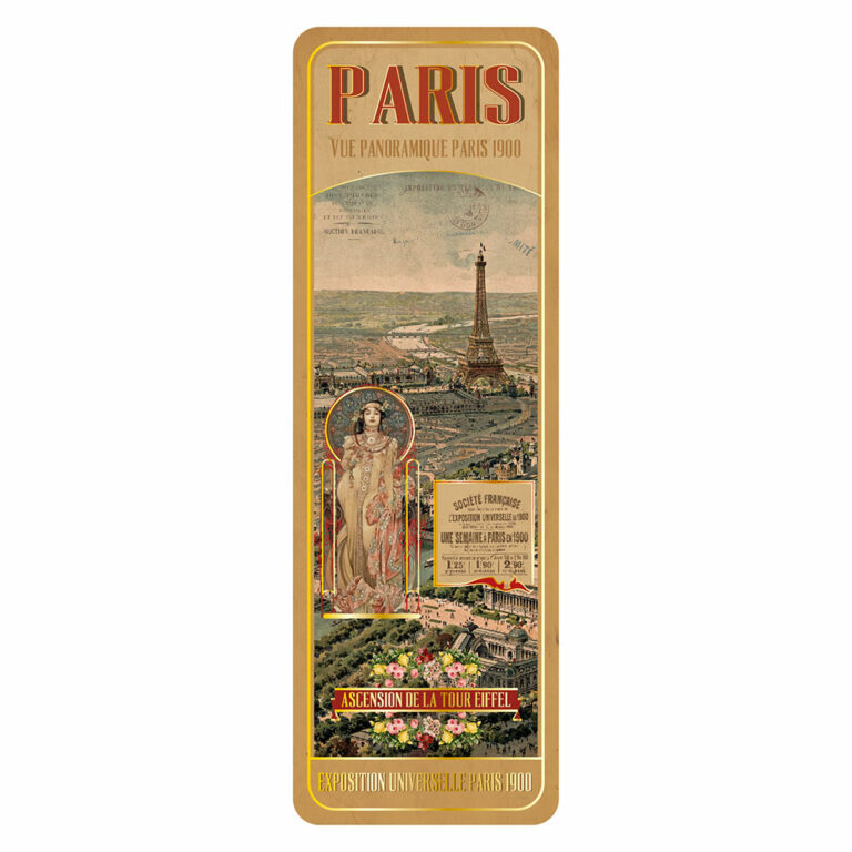 Marque-Page Dorure à Chaud - Paris 1900 Vue Panoramique