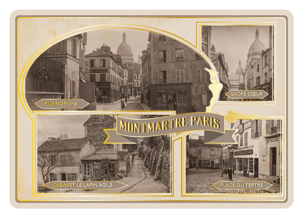 Carte Postale Paris Souvenir - Montmartre Place du Tertre Cabaret Lapin Agile CPD 052