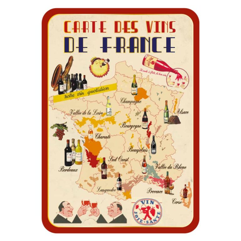 Carte Postale Paris Souvenir - Carte des Vins de France