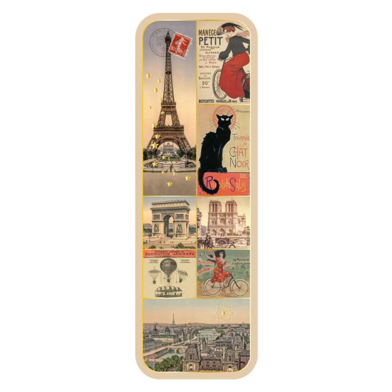 Marque-Page Paris Dorure à Chaud - Paris Collage Chat Noir