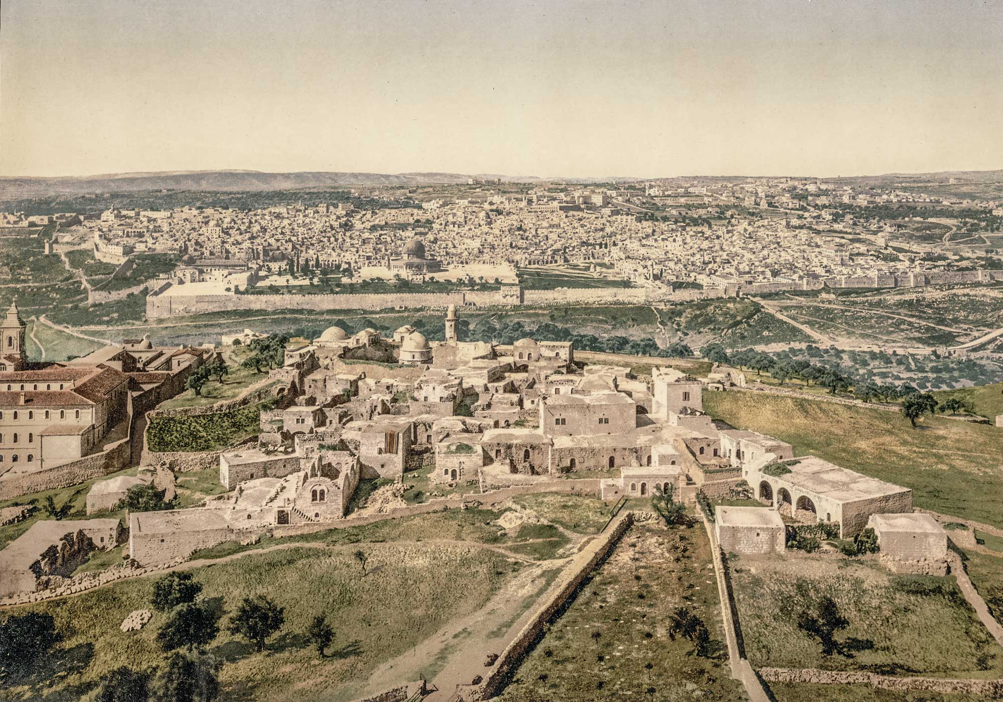 Photo ancienne Jérusalem - Vue Panoramique