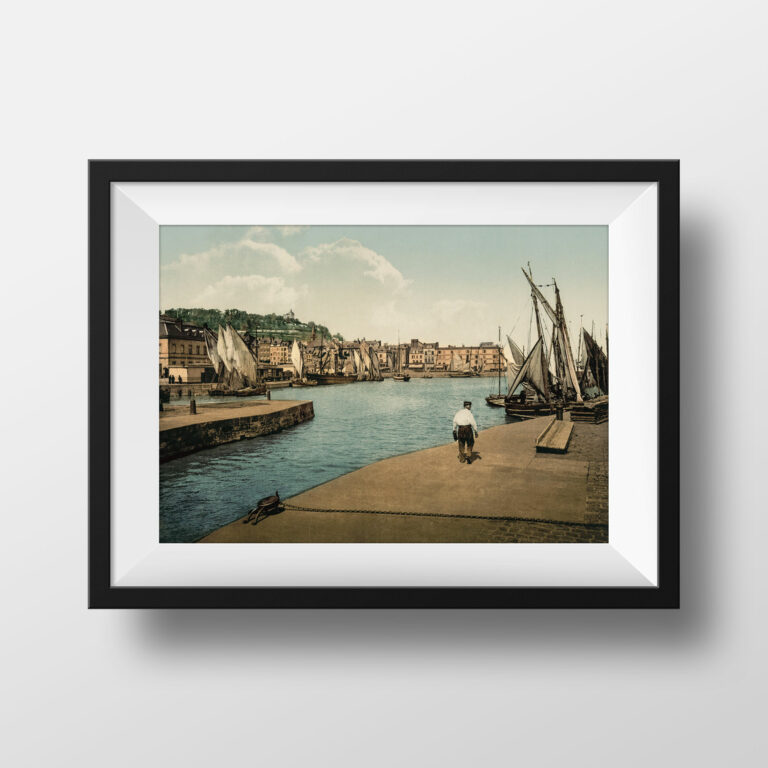 Photo ancienne port de Honfleur en 1900