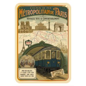 Carte postale Paris vintage – Métropolitain de Paris CPD 060