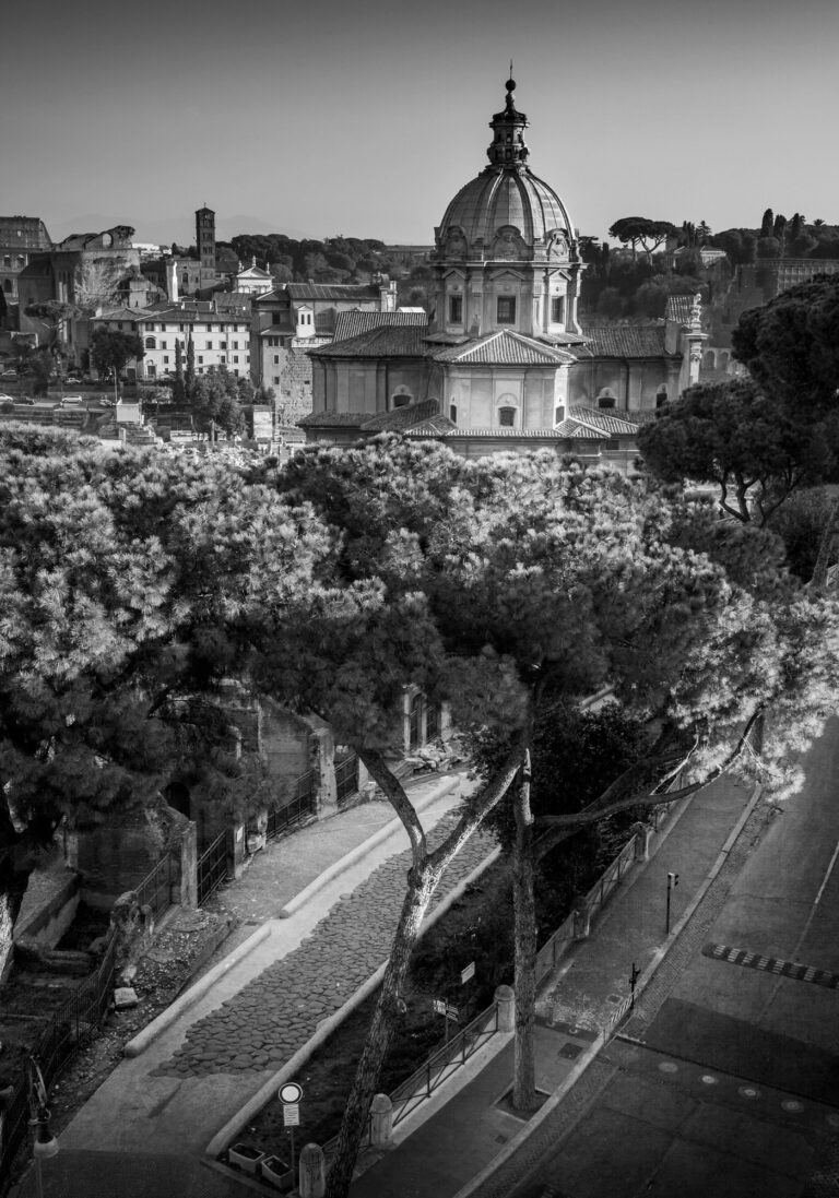 Photo Rome Vue Generale colisée noir et blanc