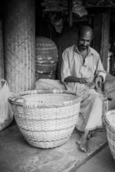 Cochin Inde Marché portraits paniers